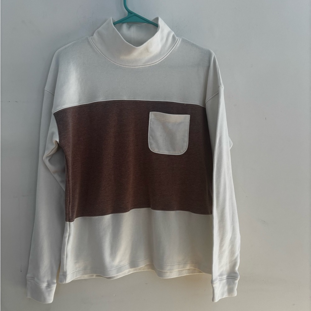 Croft & Barrow Colorblock Sweatshirt | Women’s Small | Mock Neck